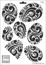 Schablone-Stencil A4 182-1167 7-Eier, Schnörkel Dekoration